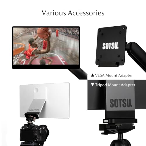 SOTSU FlipAction Go 14" Premium Portable Monitor | Full HD 1080p | 400 Nits | 100% sRGB | Robust yet Lightweight | Pivoting Landscape & Portrait Display | Tempered Glass Cover | USB-C & Mini HDMI | 5W - color: Stealth Black