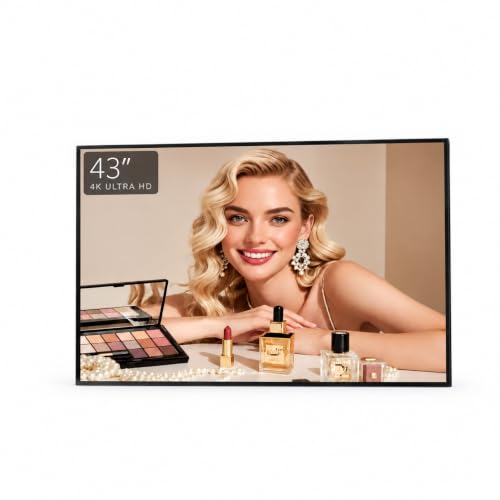 43" 4K Wall Mount Digital Signage, 3840 x 2160P 16:9 Screen Monitor - size: 43inch 4K