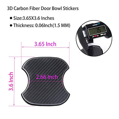 Universal 3D Carbon Fiber Car Door Handle Protection Film-M - color: Black, size: M