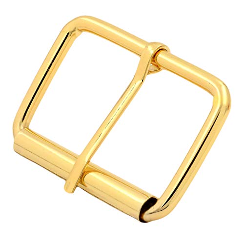 BIKICOCO Roller Buckle, 2 Inches Heel Rolling Bar Buckles for Bags Leather Webbing Straps - color: Gold X 10 Pcs