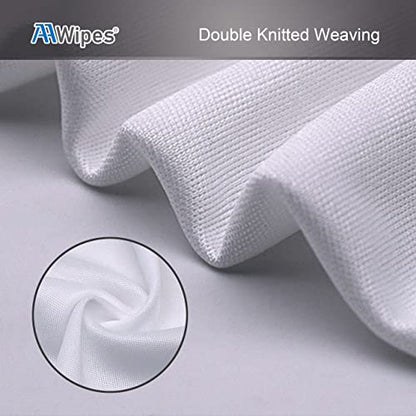 AAwipes Double Knit 100% Polyester Wipers Light Weight Version (120GSM, 6"X6", 150pcs/bag) Cleanroom Cloth Wipes Laser Sealed Edge, Ultra-Soft (CP12006) - size: 6"X6" 150Pcs