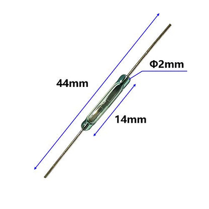 Gebildet 30pcs Reed Switch, Normally Open (N/O) Magnetic Induction Switch, Miniature Reed Contact (2mm x 14mm) - color: Transparent-E325