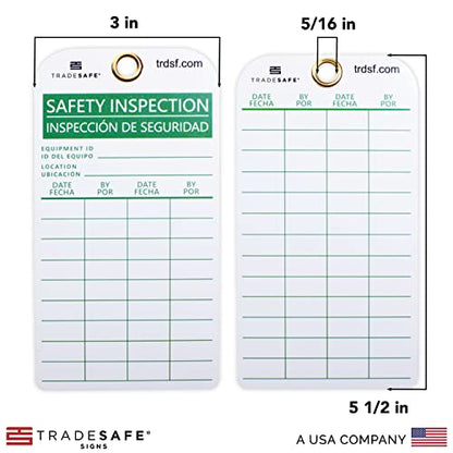 TRADESAFE Bilingual Inspection Tag, Inspección de Seguridad, 30 Safety Tags - style: Bilingual Inspection Tag