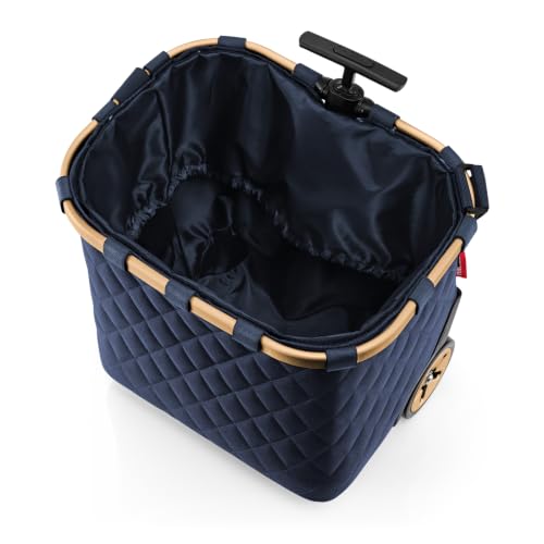 reisenthel carrycruiser Rhombus Midnight Gold - Portable Shopping Trolley with Sturdy Aluminum Frame, Shoulder Strap and Removable mesh Inner Bag -Water-Repellent - color: Rhombus Midnight Gold