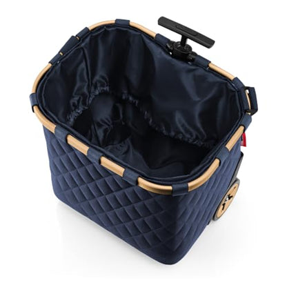 reisenthel carrycruiser Rhombus Midnight Gold - Portable Shopping Trolley with Sturdy Aluminum Frame, Shoulder Strap and Removable mesh Inner Bag -Water-Repellent - color: Rhombus Midnight Gold