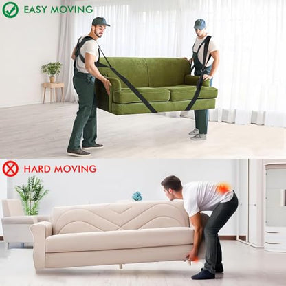 Moving Straps, 2-Person Lifting and Moving System, Appliance Or Furniture Moving Straps for Lifting, Heavy Lifting Straps Moving