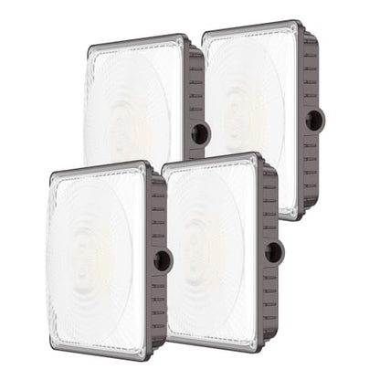 Glitgate 100W LED Canopy Lights with Motion Sensor, 100W/80W/60W Switchable - size: 4 Pack