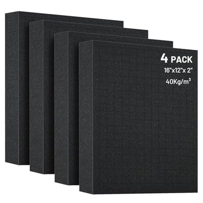 4 PCS 16x12x2 Inch Pick and Pluck Foam Inserts for Cases - Professional-Grade Tool, Game Box & Drawer Organizer - size: 4pcs(16x12x2 In)
