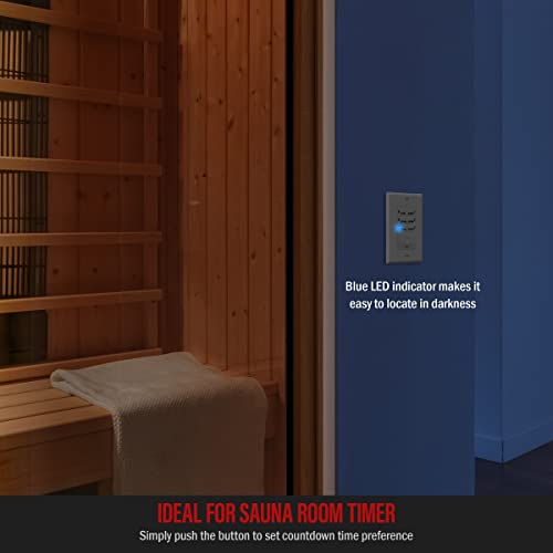 ENERLITES 4-Hour Neutral Countdown Timer Switch for Exhaust Fans - color: White, size: 4 Hour