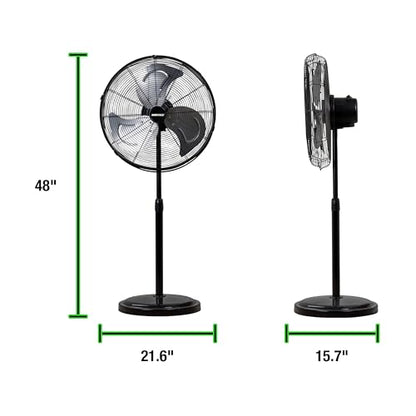 OEMTOOLS 44887 Adjustable 20 Inch Oscillating Pedestal Fan 3,320 CFM - size: New 20 Inch