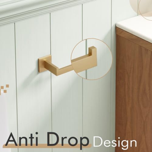 KOKOSIRI Toilet Paper Holders Wall Mounted Toilet Roll Holder for Bathrooms Hardware Washroom, Champagne Bronze Stainless Steel B2003CPG - color: Champagne Bronze, size: Without Shelf(1 Pack)
