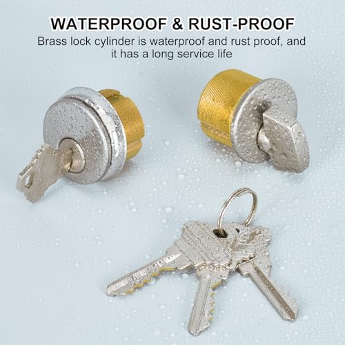 Commercial Mortise Lock Cylinder, Silver, with Thumbturn - color: Silver