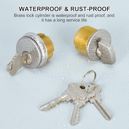 Commercial Mortise Lock Cylinder, Silver, with Thumbturn - color: Silver