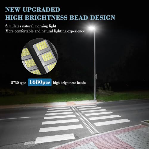 OKPRO Solar Street Light Outdoor, IP66 Waterproof Solar Lights Outdoor - size: 15000-1P