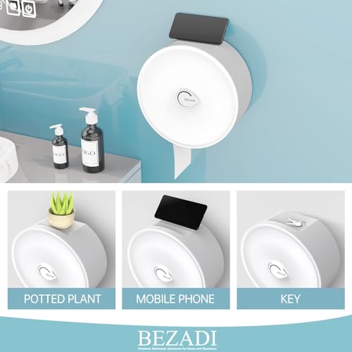 Paper Towel Dispenser Wall Mount, Jumbo Roll Toilet Paper Dispenser Key Lock Commercial Household Large Capacity White - color: White