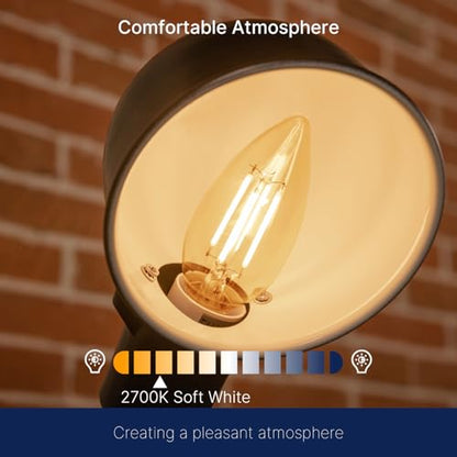 FLSNT LED Candelabra Light Bulbs 60W Equivalent E26 Base, Dimmable B11 LED Chandelier Light Bulbs, 2700K Soft White, 24 Pack - color: 60w Soft White, size: 24 Count (Pack of 1)