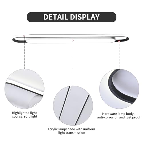 4Ft Modern Hallway Ceiling Lights, 6500K Acrylic Linear Ceiling Lamp,65W Metal LED Ceiling Light Fixture,Kitchen Dining Living Room Laundry, Garage Cloakroom Lighting (48Inch) - color: White Light, size: 48 Inch (4 FT)