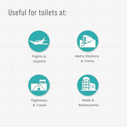 PeeBuddy Disposable Paper Toilet Seat Covers (Pack Of 60) | No Direct Contact with Unhygienic Seats| Easy To Dispose| Nature Friendly| Must Have For Women - size: 60 Seat Covers