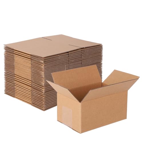 zmybcpack 40 Pack 6"x4"x3" Corrugated Shipping Box, Cardboard Boxes Mailer - size: 40 pack 6"x4"x3"