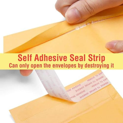 6x 9" Kraft Bubble Mailers,10 Pack Padded Envelopes, 6x9 Inch Waterproof Tear Resistant Bubble Wrap Envelopes Self Sealing Shipping Bags for Makeup Business Packaging Supplies (Yellow, 6 * 9 Inch) - color: Yellow, size: 6*9 Inch