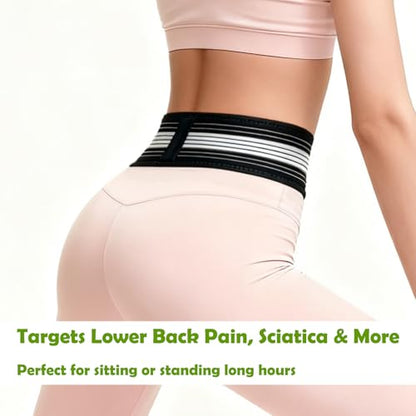 Lightweight Back Brace for Women Men, Pain Relieving Narrow Lumbar Support - size: Small