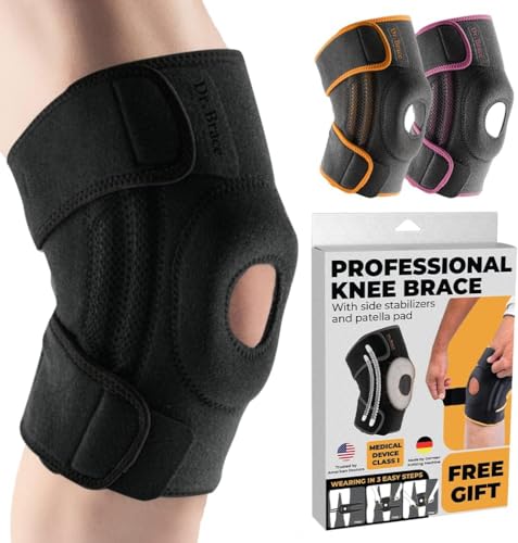 DR. BRACE ELITE Knee Brace with Side Stabilizers & Patella Gel Pads - color: Pluto, size: Small
