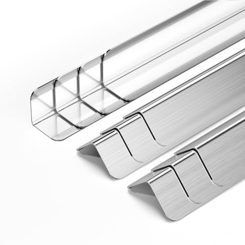 10pcs Wall Corner Guards 1.5x1.5x48 Inches 304 Stainless Steel Heavy Duty Rounded Corner Protector, Smooth Folded Edge Design for Wall Protection Silver