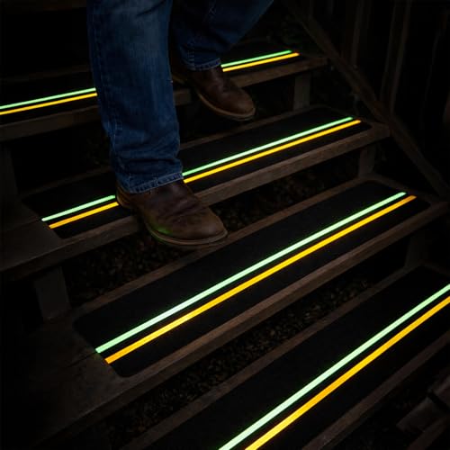S&X Anti Slip Tape 6in x 60ft Grip Tape for Stairs, Reflective/Glow - color: Reflective/Glow-in-the-Dark, size: 6" X 60'