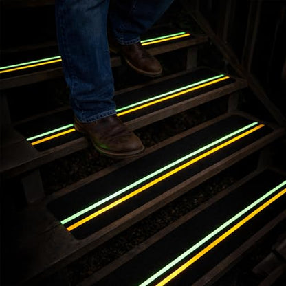 S&X Anti Slip Tape 6in x 60ft Grip Tape for Stairs, Reflective/Glow - color: Reflective/Glow-in-the-Dark, size: 6" X 60'