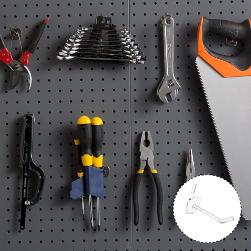 100pcs Plastic Pegboard Hooks Clear Acrylic Hook Plastic Hooks for Retail Peg Board Hooks Peg Board Shelving Hook for Garage Kitchen Peg Boards Craft Storage