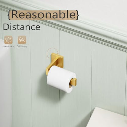 KOKOSIRI Gold Toilet Paper Holder Toilet Roll Holder for Bathroom Kitchen Washroom T-304 Stainless Steel Wall Mounted, Gold Finish, B2003BG - color: Brushed Gold, size: Without Shelf(1 Pack)