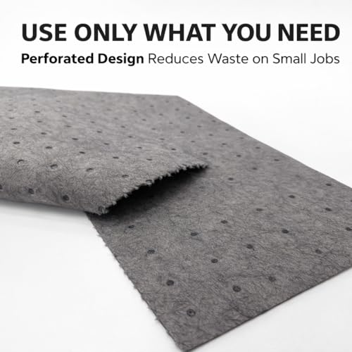 Basics Universal Absorbent Pads 16x18 in, Oil Water Coolant Spill, 200 Pack - size: 200-Pack