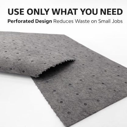 Basics Universal Absorbent Pads 16x18 in, Oil Water Coolant Spill, 200 Pack - size: 200-Pack