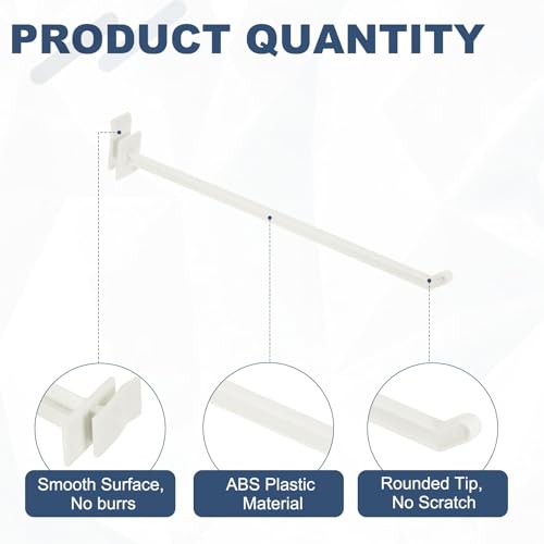 uxcell 20pcs Slat Wall Panel Hooks 8" Plastic Slat Wall Accessories Hooks - size: 8 Inch