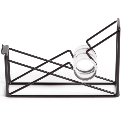 U Brands Desktop Tape Dispenser, Wire Metal, Black - 3839U06-24 - color: Black