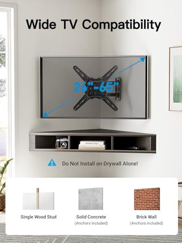 Pipishell Full Motion TV Wall Mount for 26–65 inch TVs up to 80 lbs - size: 26-65 Inch