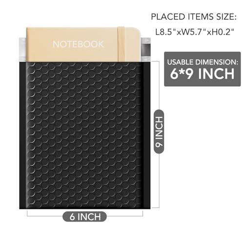 Metronic Bubble Mailers 6x10 Inch 100 Pack Black Opaque Padded Envelopes - color: Black, size: 6x10" 100PC