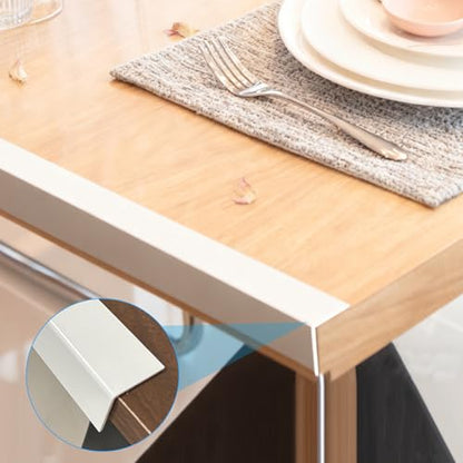 10 Pack Wall Corner Guards, Vinyl 1-1/8" x 48" Trim Protectors, Paintable Corner Molding for Wall Furniture Cabinet Door Countertop Protection, Easy Install