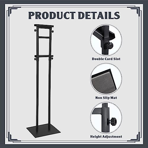 Honoson 5 Pcs Poster Stands for Display Heavy Duty Sign Holder, Black - color: Black