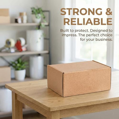Cedilis 25 Pack 9x6x4 Inches Shipping Boxes, Small Corrugated Cardboard Box, Brown Cardboard Mailing Boxes, Thick Corrugated Mailer Boxes for Shipping Packing Small Business, Recyclable - size: 9x6x4 Inches
