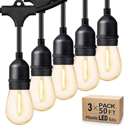 Svater Outdoor String Lights for Outside 150 FT Waterproof Commercial Grade - size: 150FT
