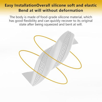 8PCS Baseboard Corner Protectors - Self Adhesive Silicone Safety Corner Protectors, Baby Proofing Edge Guard Cushion for Furniture Wall Base & Edges - Popular Home Childproofing Accessory