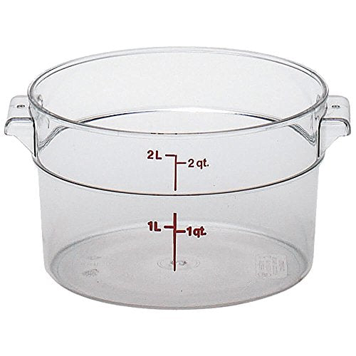 Cambro 2 qt. Camwear Round Food Storage Containers, 12PK Clear RFSCW2-135