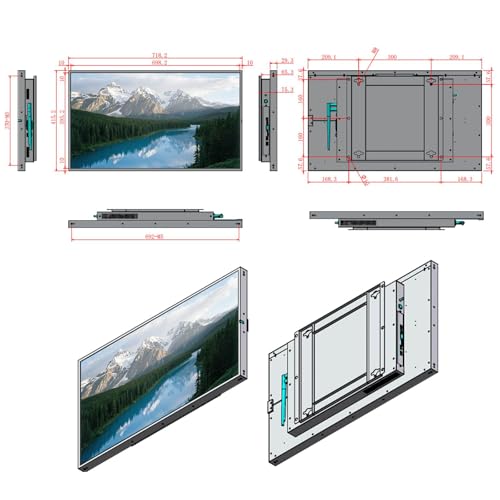 32inch Digital Signage, 2500nits High Brightness Advertising Display, Slim Fit Frameless LCD Monitor, CMS Remote Publishing, 24/7 Operation, Smart Split Screen Play, HDMI/USB/WiFi/Android System - size: 32"+2500nits