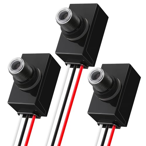 3 Pack Dusk to Dawn Sensor for Outdoor Lighting