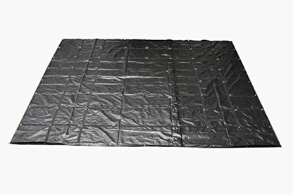 Mytee Products 20' x 30' Flatbed Trailer Steel Tarp with 6 FT Drop - Heavy Duty Black 18 Oz Vinyl Waterproof Tarp for Truck/Trailers to Protect Cargo from Wind, Rain, Snow and Sun - size: 20' x 30' (6' Drop)