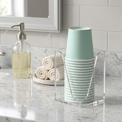 Cup Dispenser, Wall Mount Bathroom Cup Holder Fit 3oz Small Cups - color: Small