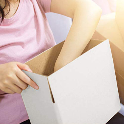 Calenzana 11x6x6 Shipping Boxes Set of 25, Corrugated Cardboard Box for Mailing Small Business Packing Gifts, White - size: 11x6x6, style: 25 Pack