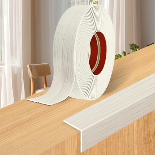 Wall Corner Protector Moulding Trim Peel and Stick - color: Beige Wood, size: 2.4 In x 40 Ft