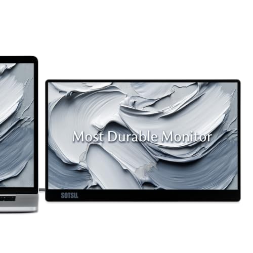 SOTSU FlipAction Go 14" Portable Monitor FHD 400 Nits USB-C Mini HDMI - color: Silver